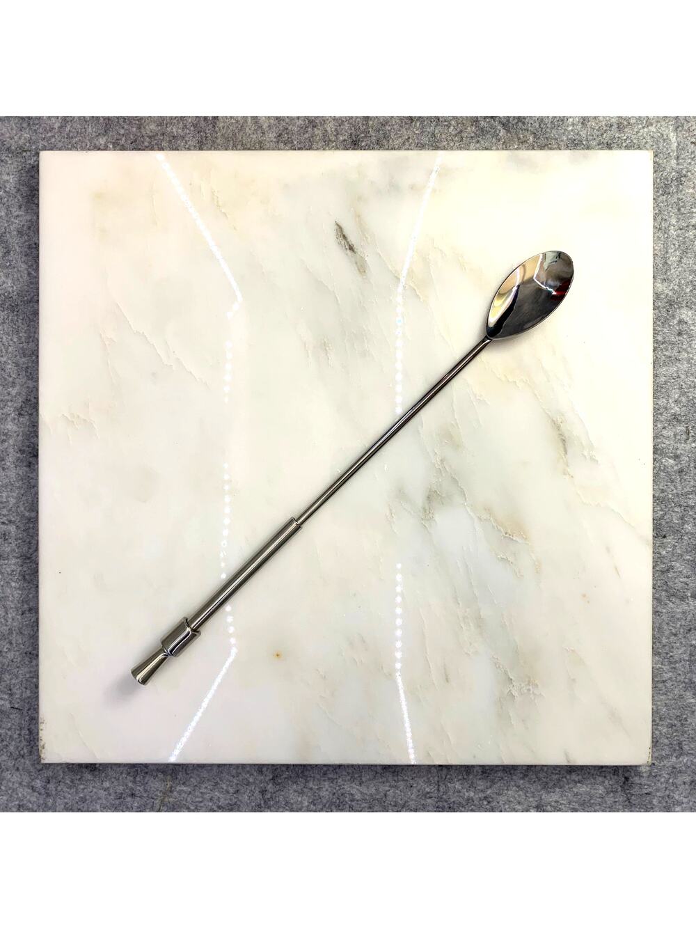Tanqueray Gin Bar Spoon, Spinning Handle Design, 2010s, Polished Stainless Steel